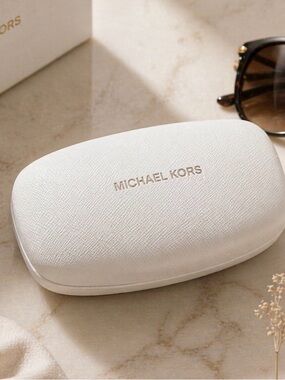 Michael Kors Ivory Glasses Case